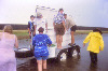 Saratoga arrive at Atkinsons Lagoon