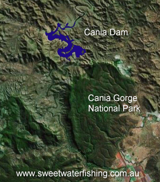 Cania Gorge & Cania Dam Satellite image