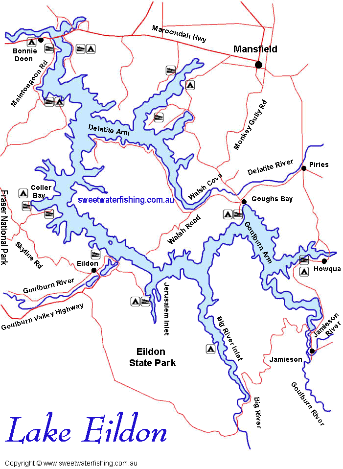 Lake Eildon Map
