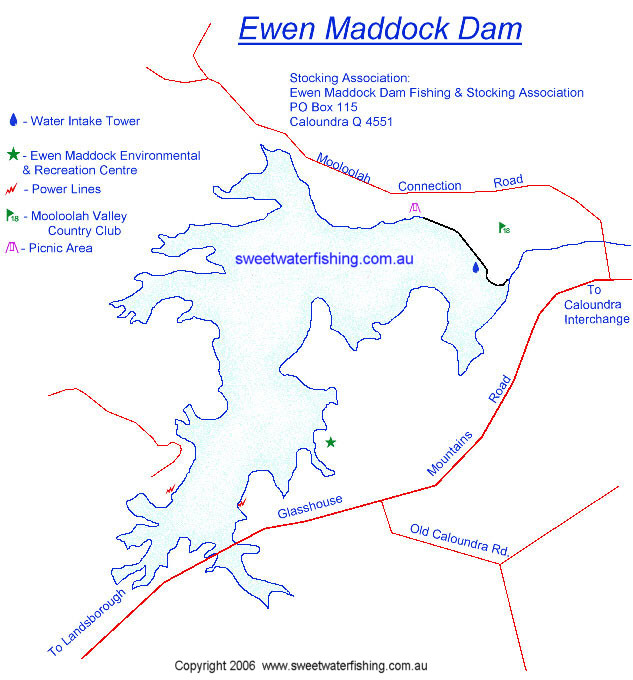 Ewen Maddock Dam Map