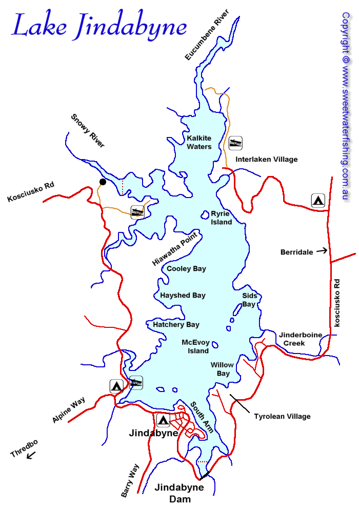 Lake Jindabyne Map