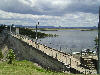 View from dam wall looking up Lake Leslie